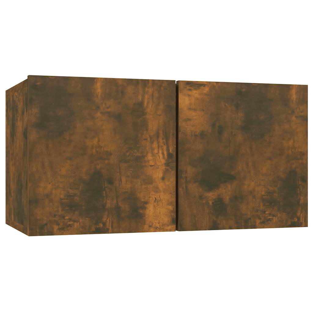vidaXL Wisząca szafka pod TV, przydymiony dąb, 60x30x30 cm