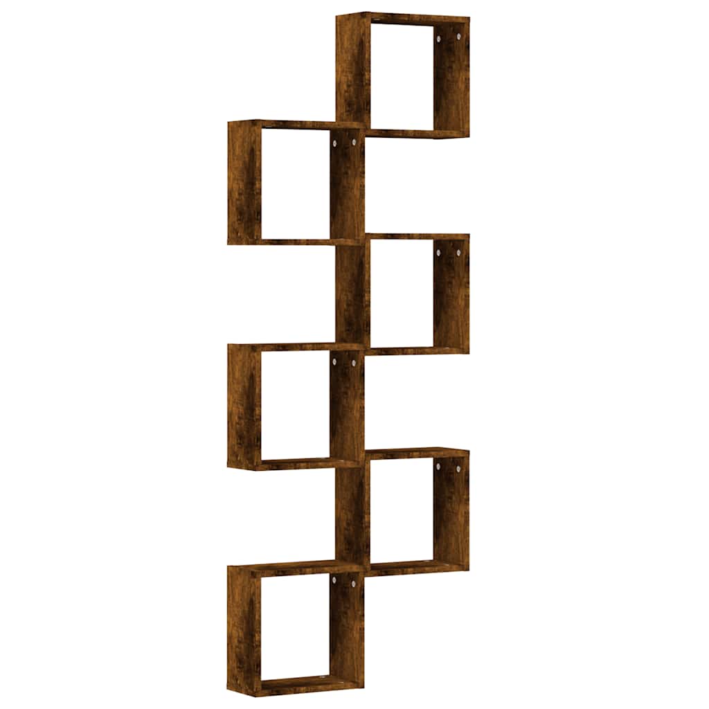 vidaXL Półki ścienne Cube 6 szt. Dąb wędzony 30x15x30 cm