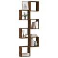 vidaXL Półki ścienne Cube 6 szt. Brązowy dąb 30x15x30 cm