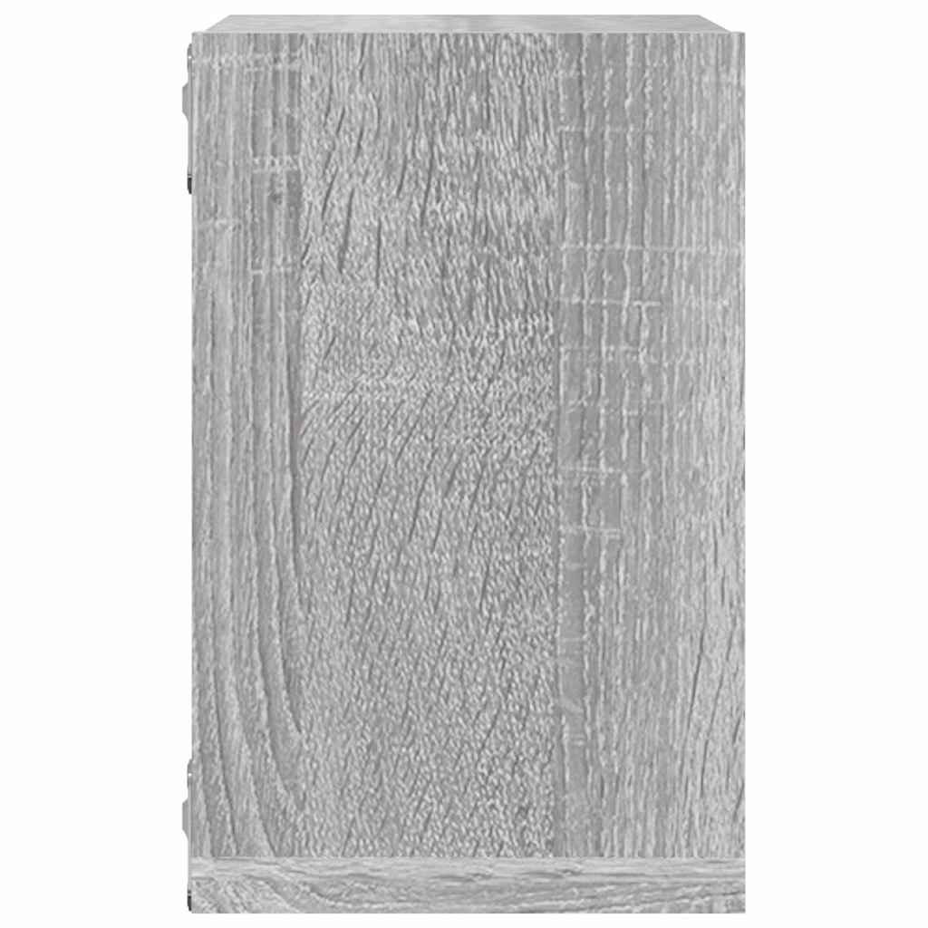 vidaXL Półki ścienne z półką 4 pcs Szary Sonoma 26 x 15 x 26 cm