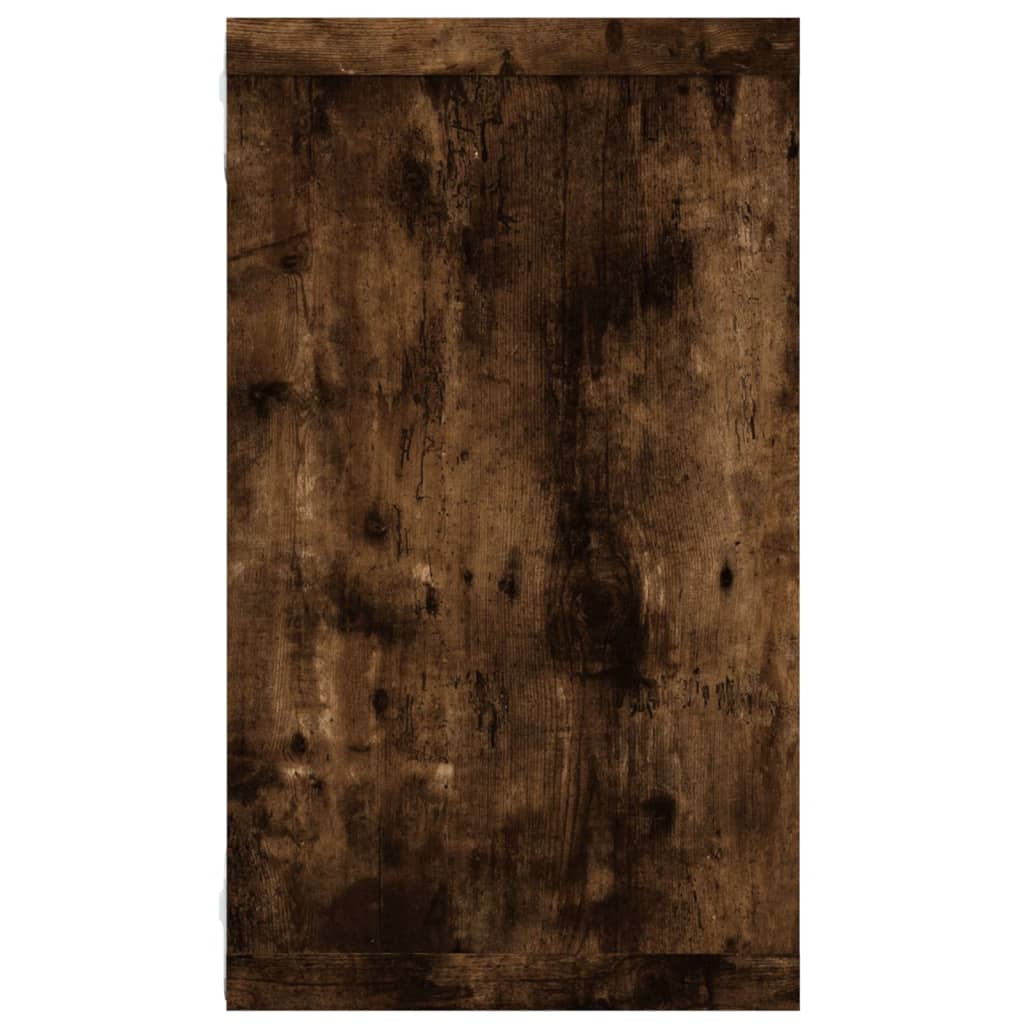 vidaXL Półki ścienne, 2 szt., przydymiony dąb, 80x15x26,5 cm