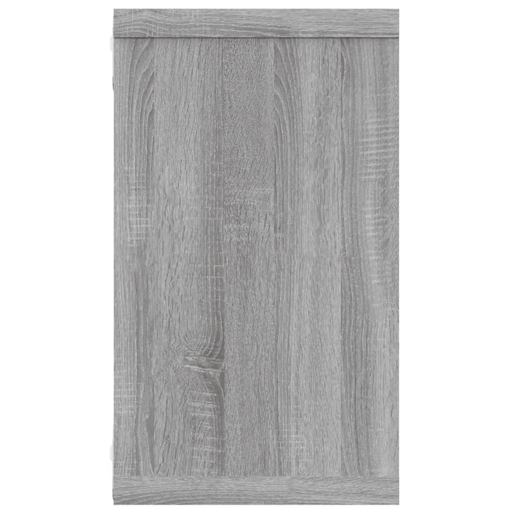 vidaXL Półki ścienne, 2 szt., szary dąb sonoma, 80x15x26,5 cm