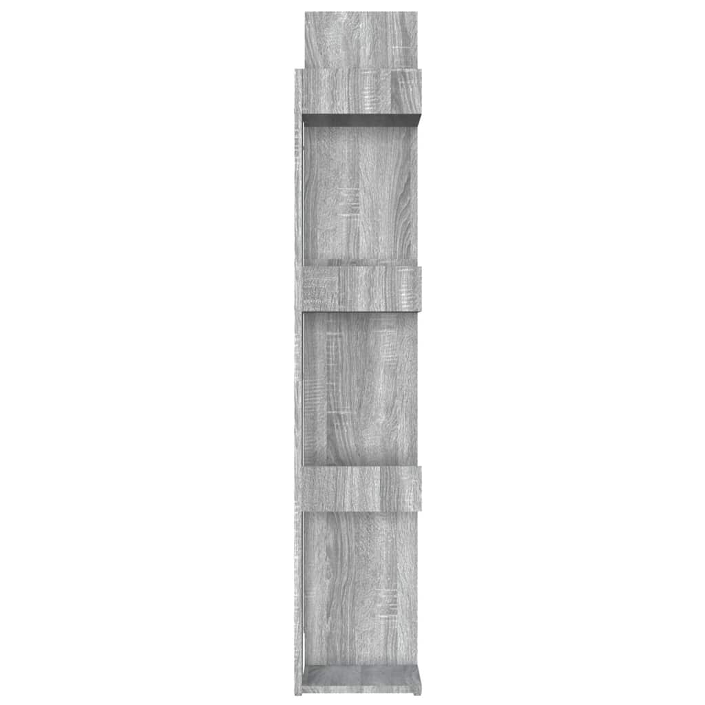vidaXL Regał na książki, szary dąb sonoma, 86x25,5x140 cm