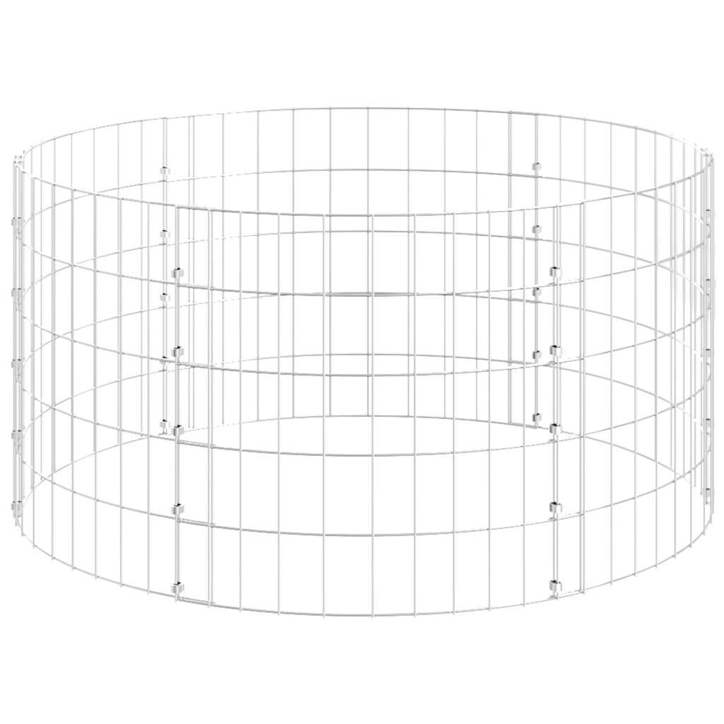 vidaXL Okrągły słup gabionowy, galwanizowana stal, Ø100x50 cm