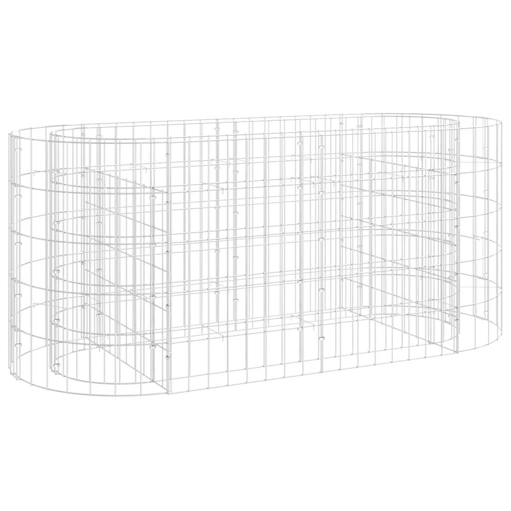 vidaXL Podwyższona donica gabionowa, galwanizowane żelazo 120x50x50 cm