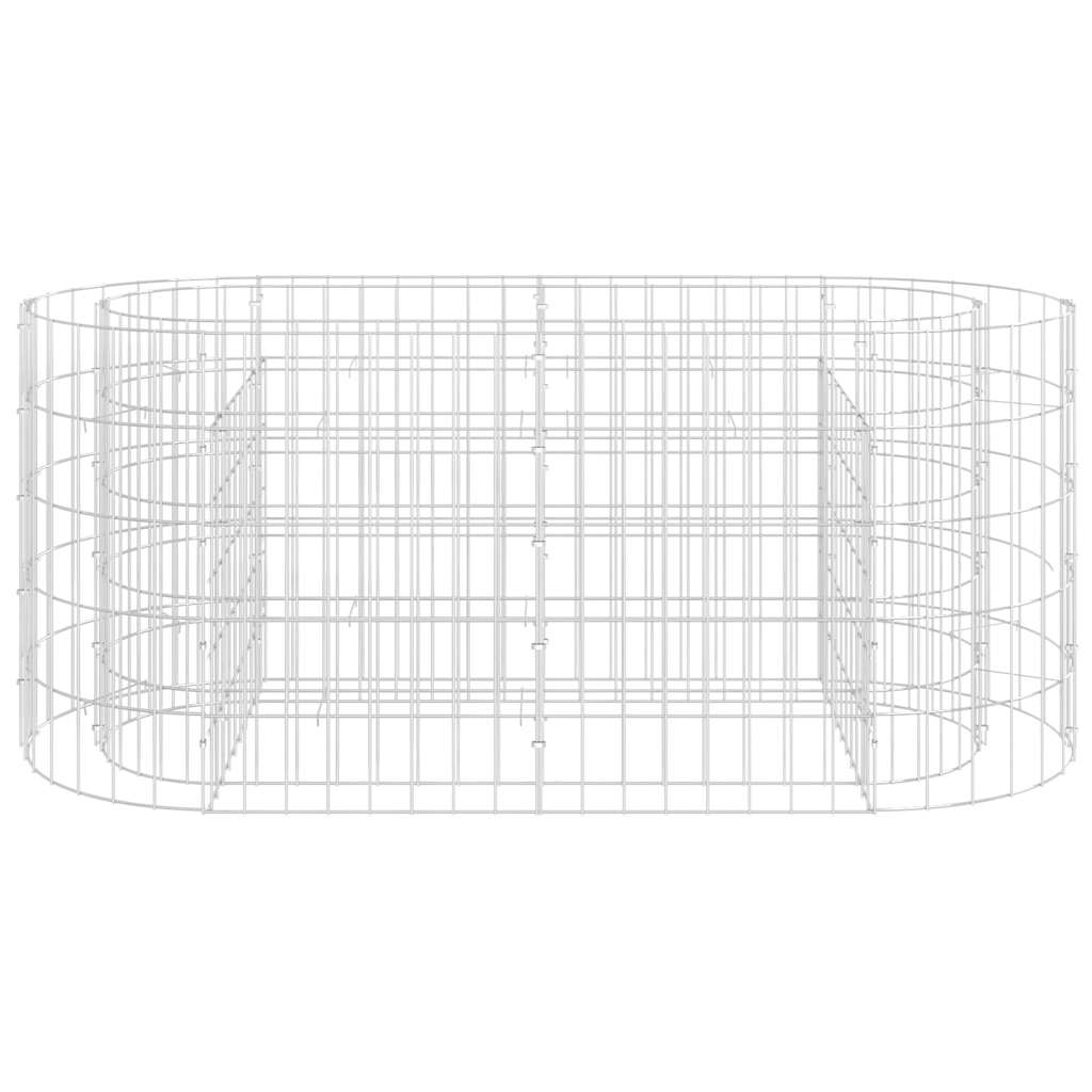 vidaXL Podwyższona donica gabionowa, galwanizowane żelazo 120x50x50 cm