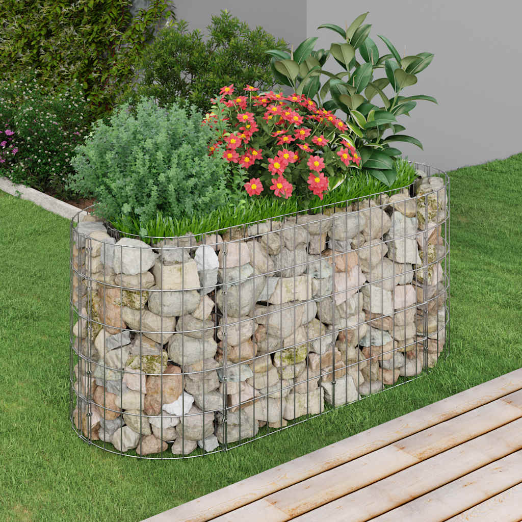 vidaXL Podwyższona donica gabionowa, galwanizowane żelazo 120x50x50 cm