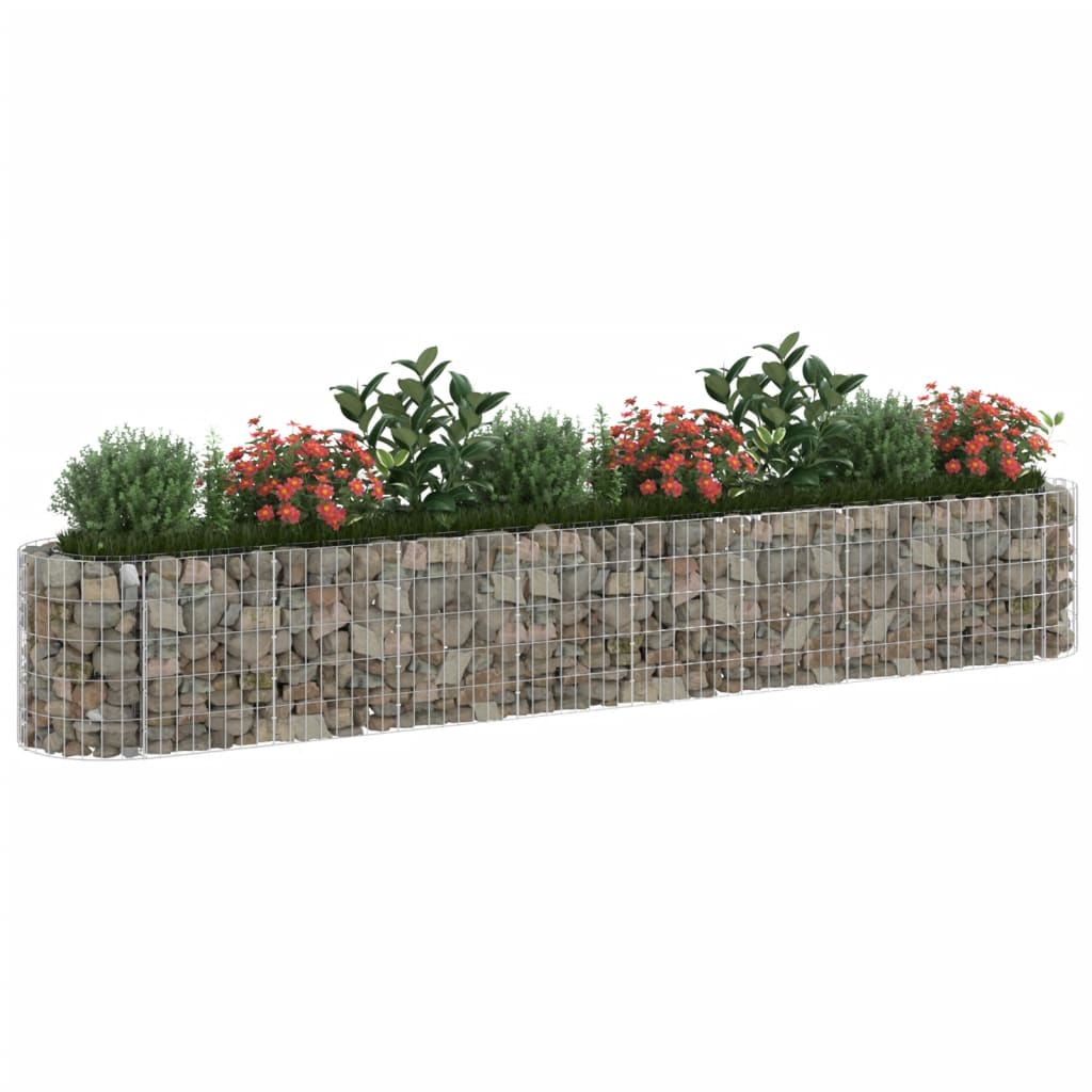 vidaXL Podwyższona donica gabionowa, galwanizowane żelazo 330x50x50 cm