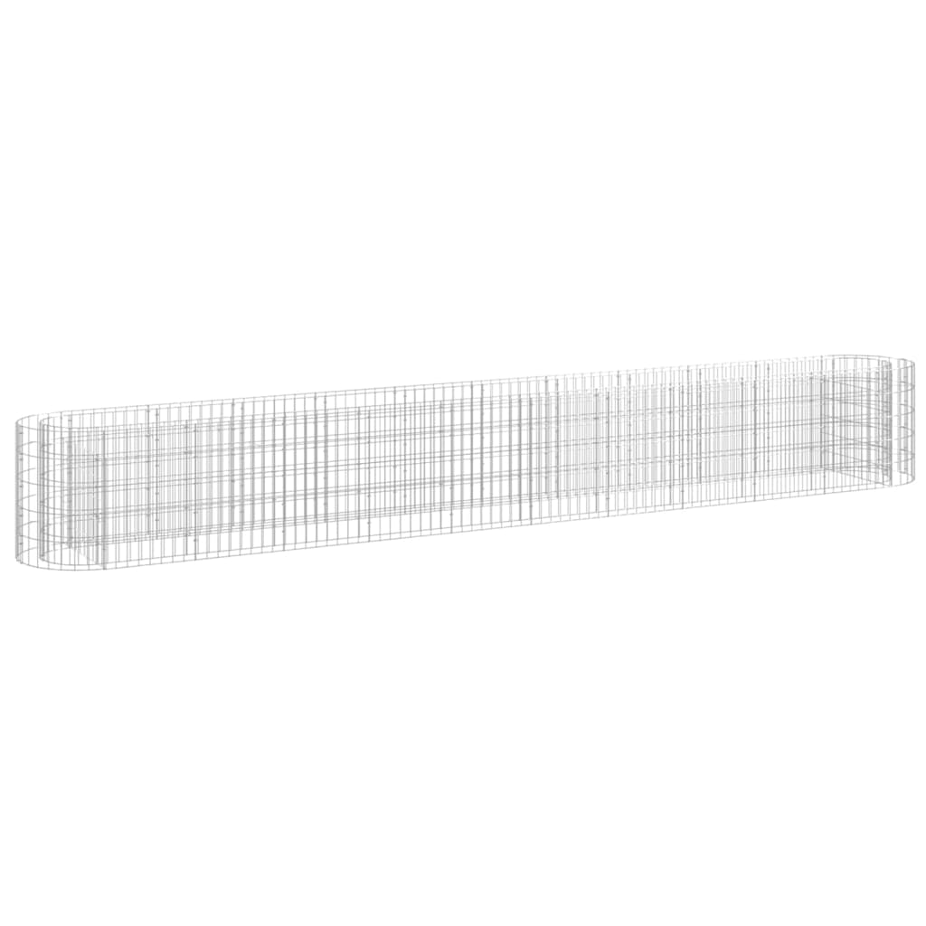 vidaXL Podwyższona donica gabionowa, galwanizowane żelazo 400x50x50 cm