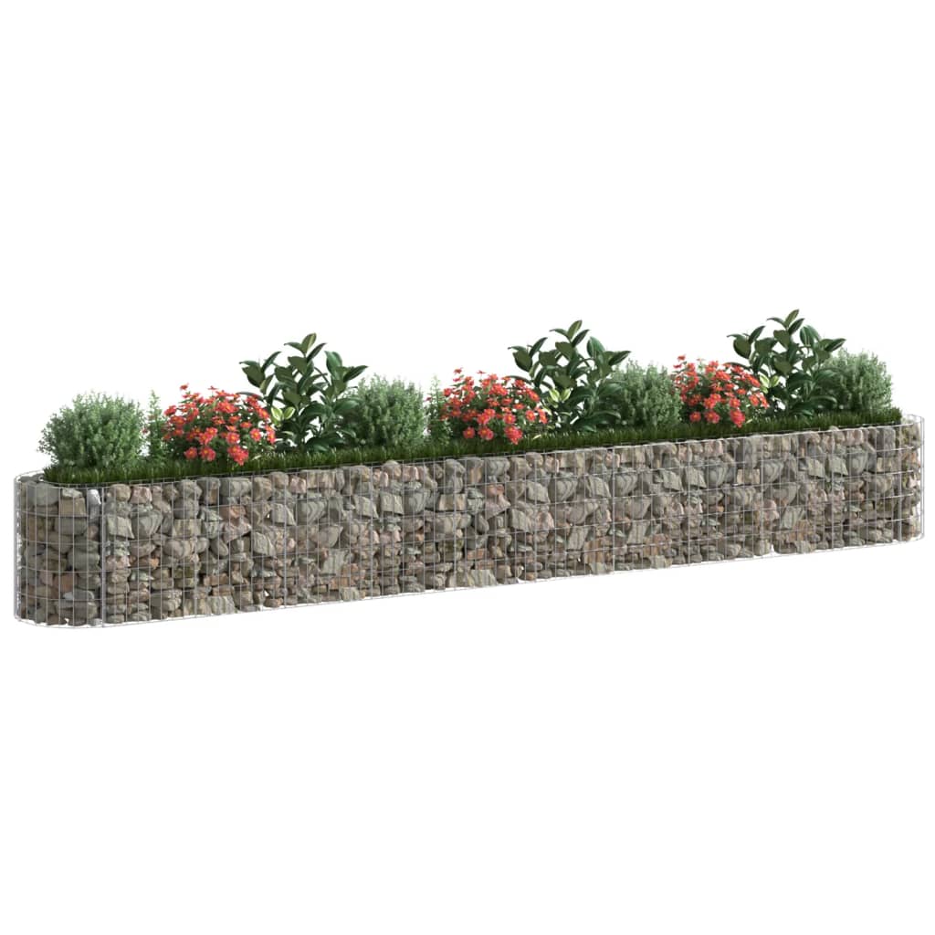 vidaXL Podwyższona donica gabionowa, galwanizowane żelazo 400x50x50 cm