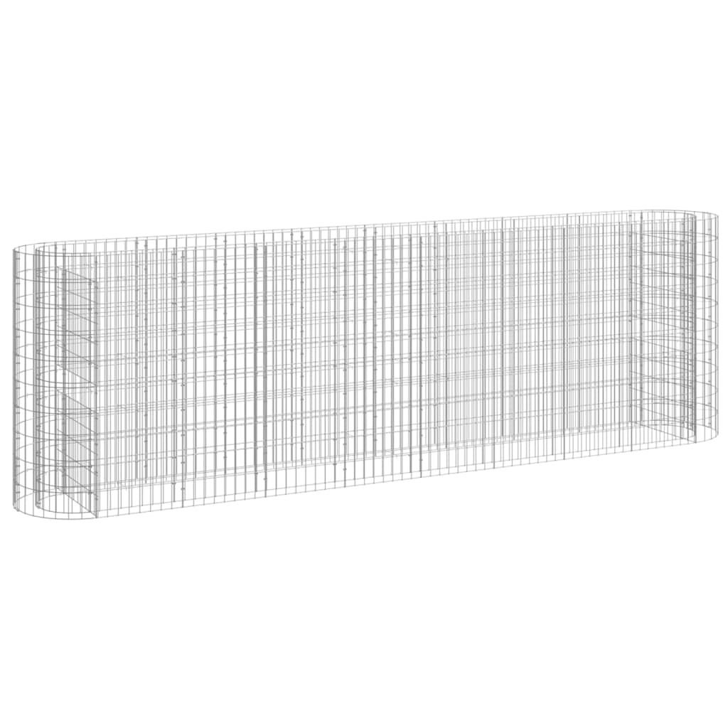 vidaXL Podwyższona donica gabionowa galwanizowane żelazo 330x50x100 cm