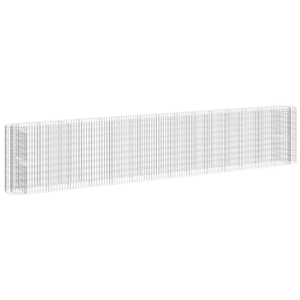 vidaXL Podwyższona donica gabionowa galwanizowane żelazo 540x50x100 cm