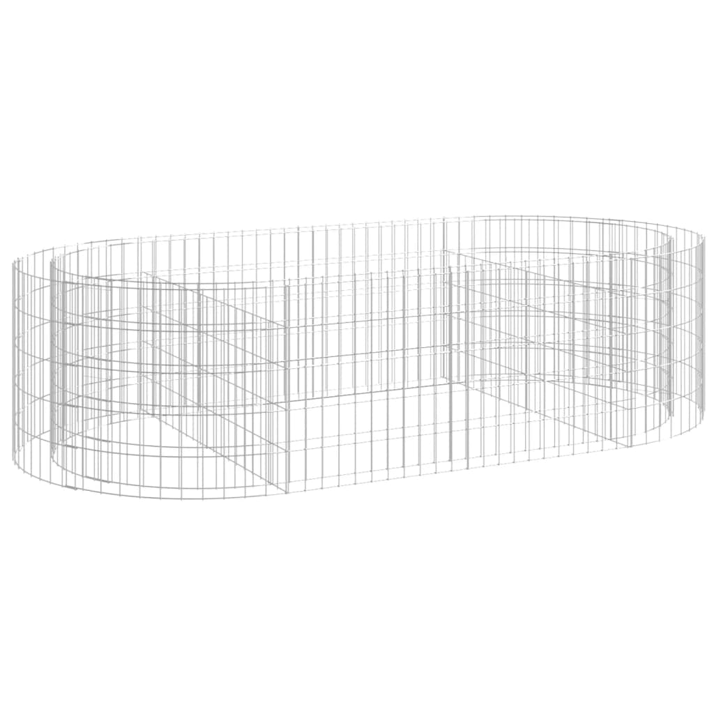 vidaXL Podwyższona donica gabionowa galwanizowane żelazo 200x100x50 cm
