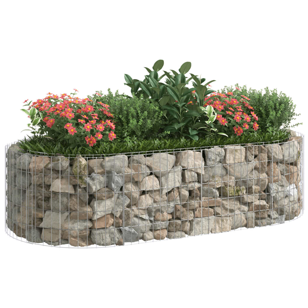 vidaXL Podwyższona donica gabionowa galwanizowane żelazo 200x100x50 cm