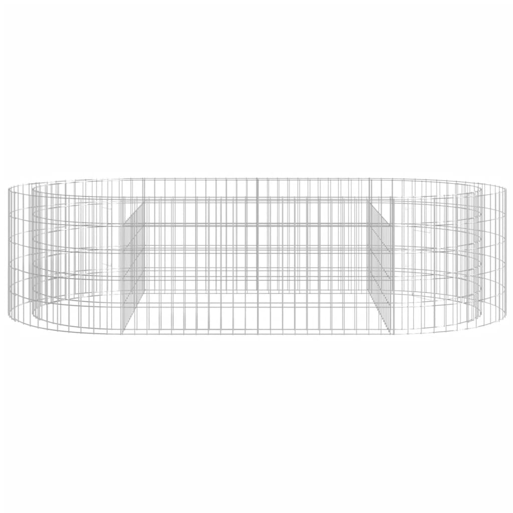 vidaXL Podwyższona donica gabionowa galwanizowane żelazo 200x100x50 cm