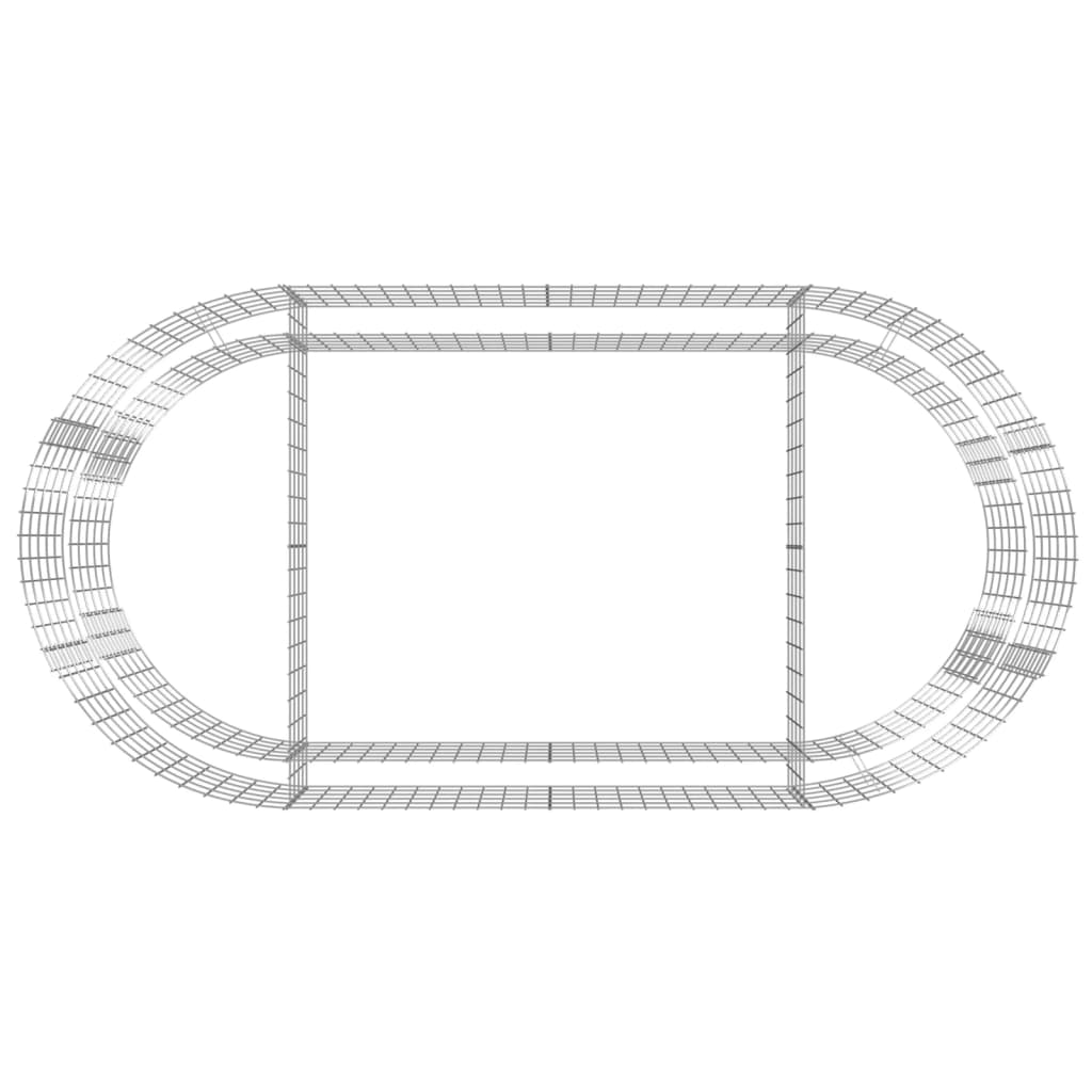 vidaXL Podwyższona donica gabionowa galwanizowane żelazo 200x100x50 cm