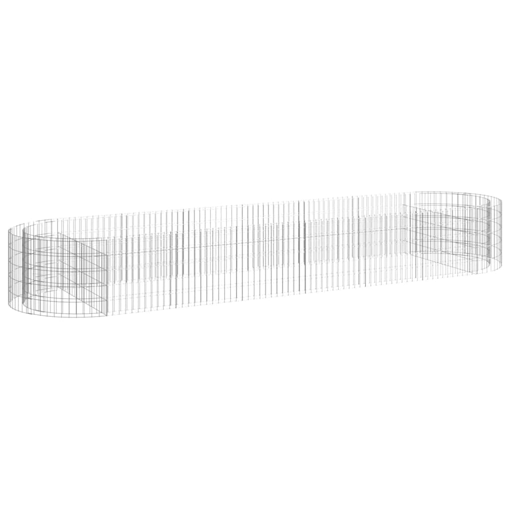 vidaXL Podwyższona donica gabionowa galwanizowane żelazo 400x100x50 cm