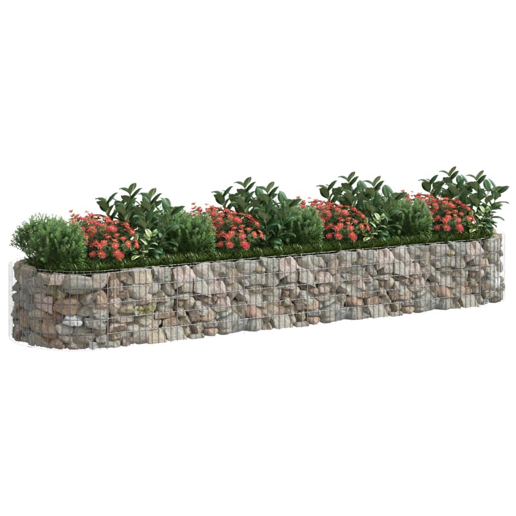 vidaXL Podwyższona donica gabionowa galwanizowane żelazo 400x100x50 cm