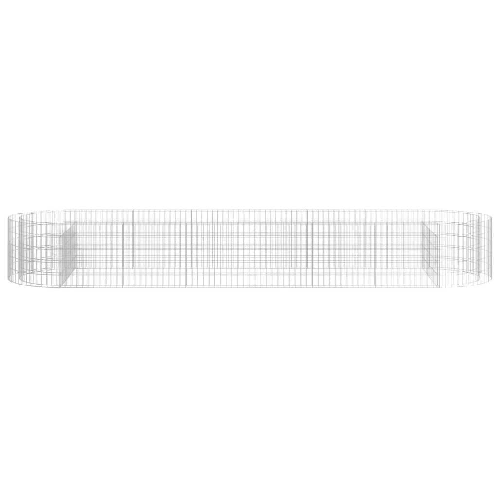 vidaXL Podwyższona donica gabionowa galwanizowane żelazo 400x100x50 cm