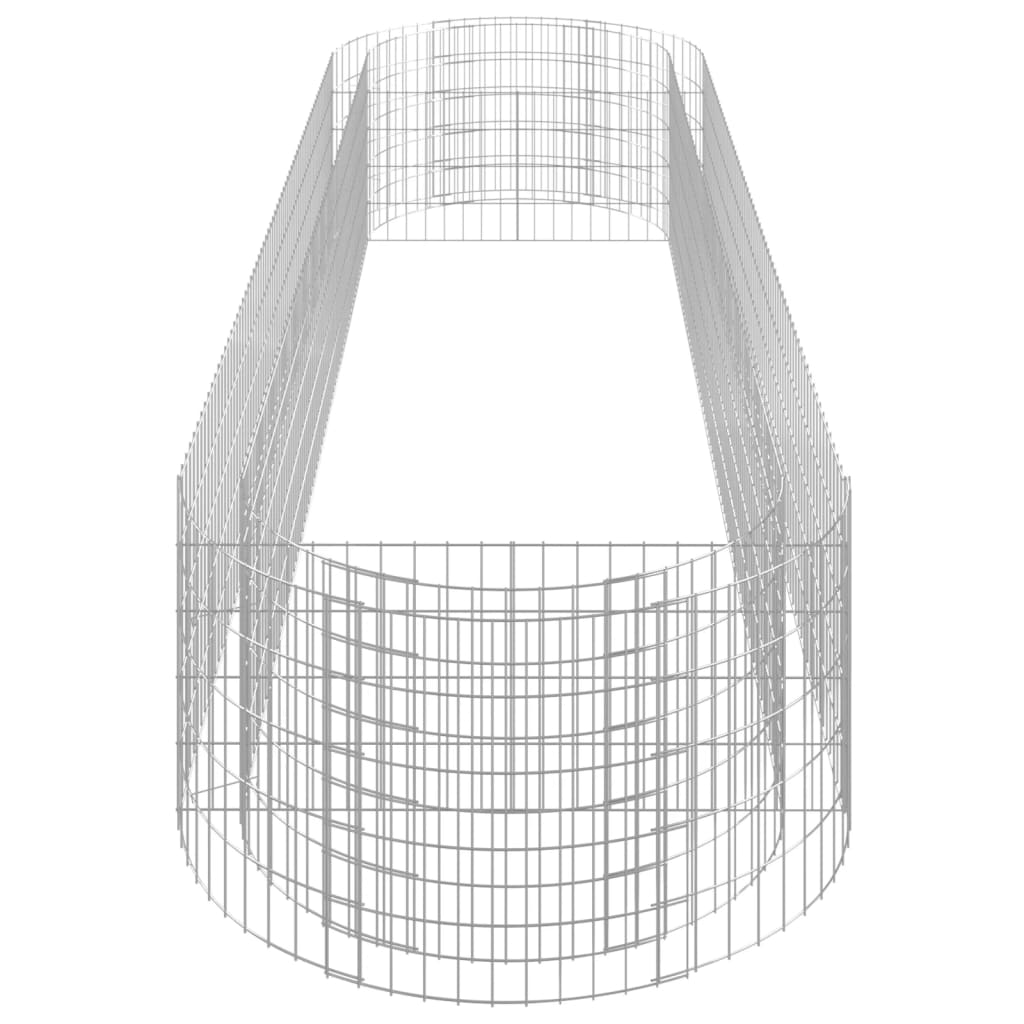 vidaXL Podwyższona donica gabionowa galwanizowane żelazo 400x100x50 cm