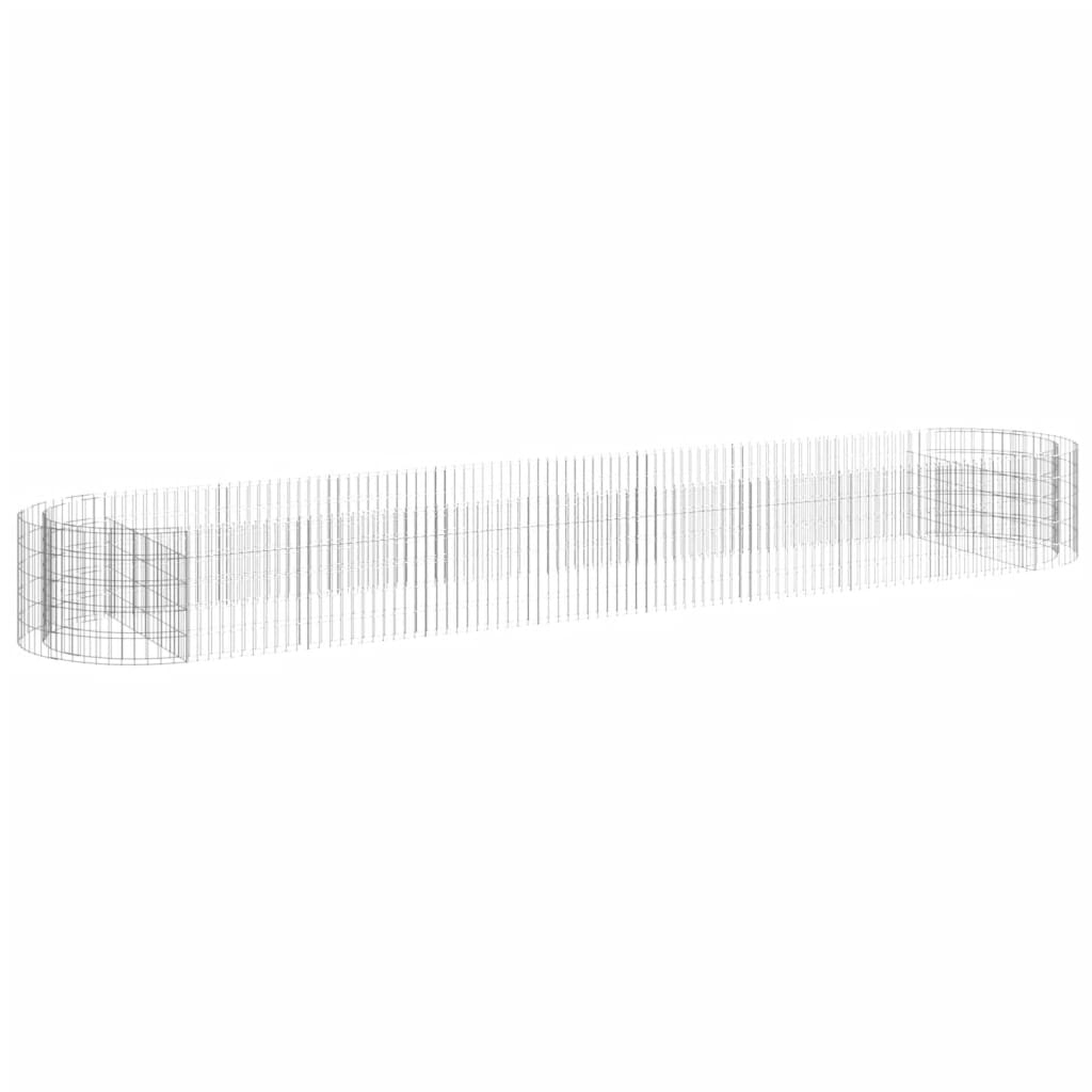 vidaXL Podwyższona donica gabionowa galwanizowane żelazo 500x100x50 cm