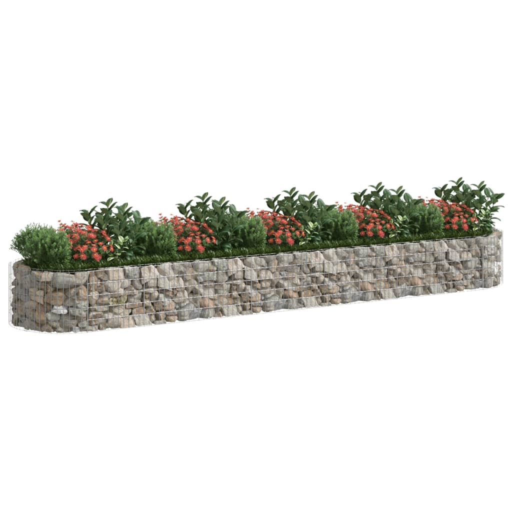 vidaXL Podwyższona donica gabionowa galwanizowane żelazo 500x100x50 cm