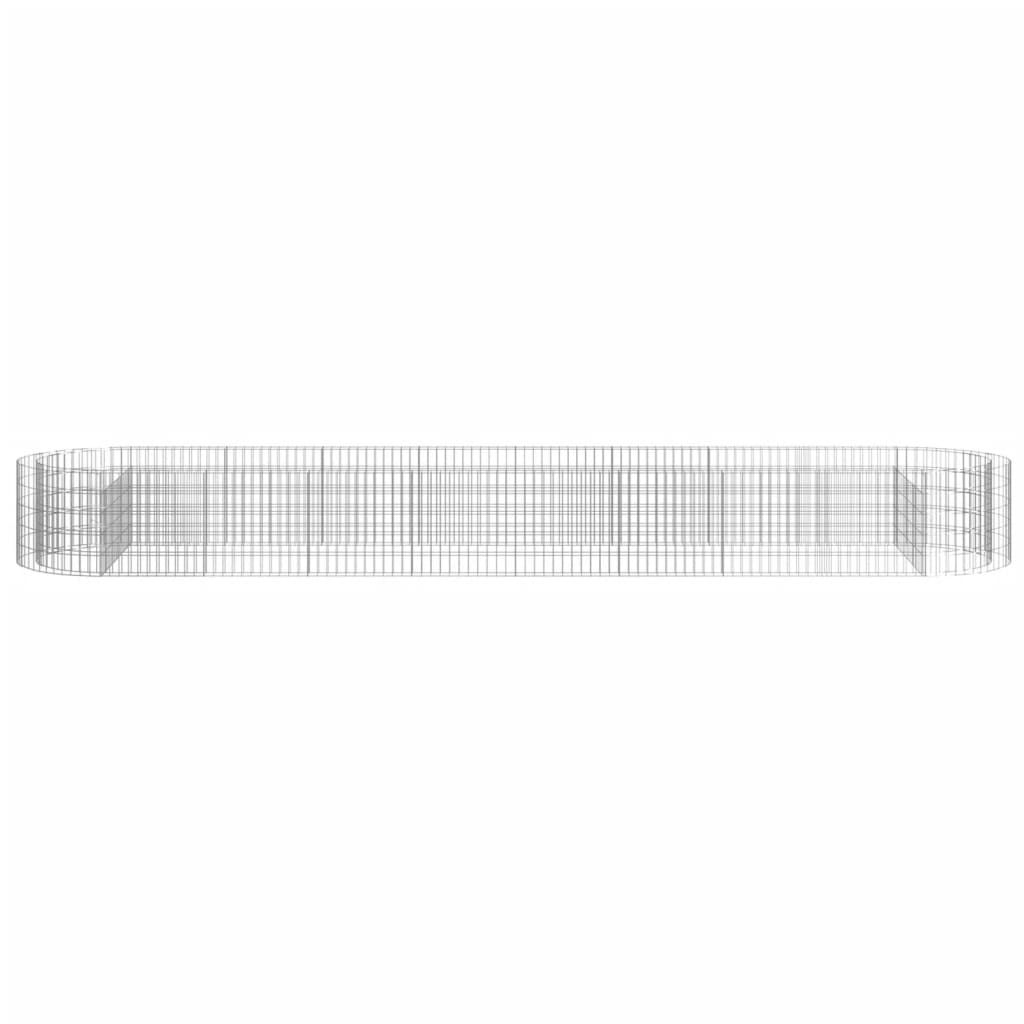 vidaXL Podwyższona donica gabionowa galwanizowane żelazo 500x100x50 cm