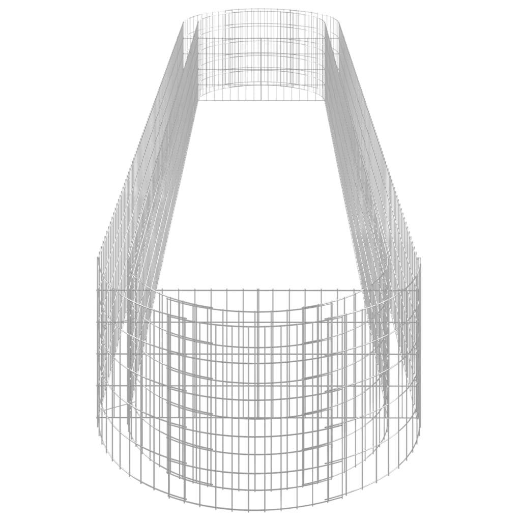 vidaXL Podwyższona donica gabionowa galwanizowane żelazo 500x100x50 cm