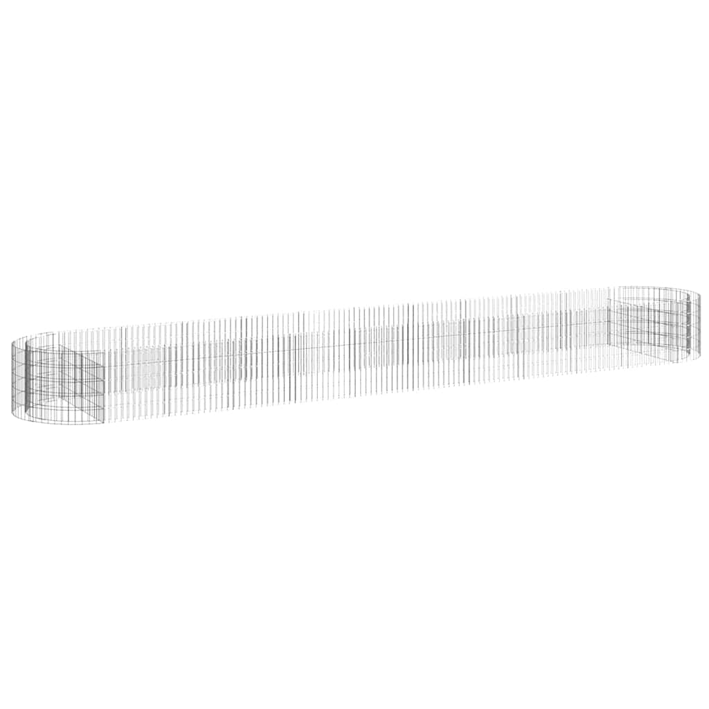 vidaXL Podwyższona donica gabionowa galwanizowane żelazo 600x100x50 cm