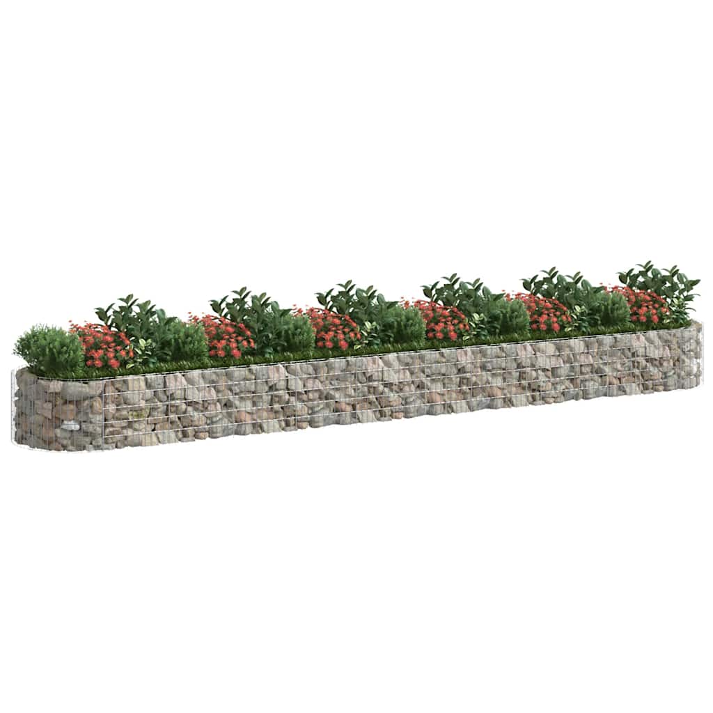 vidaXL Podwyższona donica gabionowa galwanizowane żelazo 600x100x50 cm