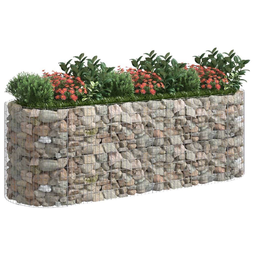 vidaXL Podwyższona donica gabionowa galwanizowane żelazo 300x100x100cm