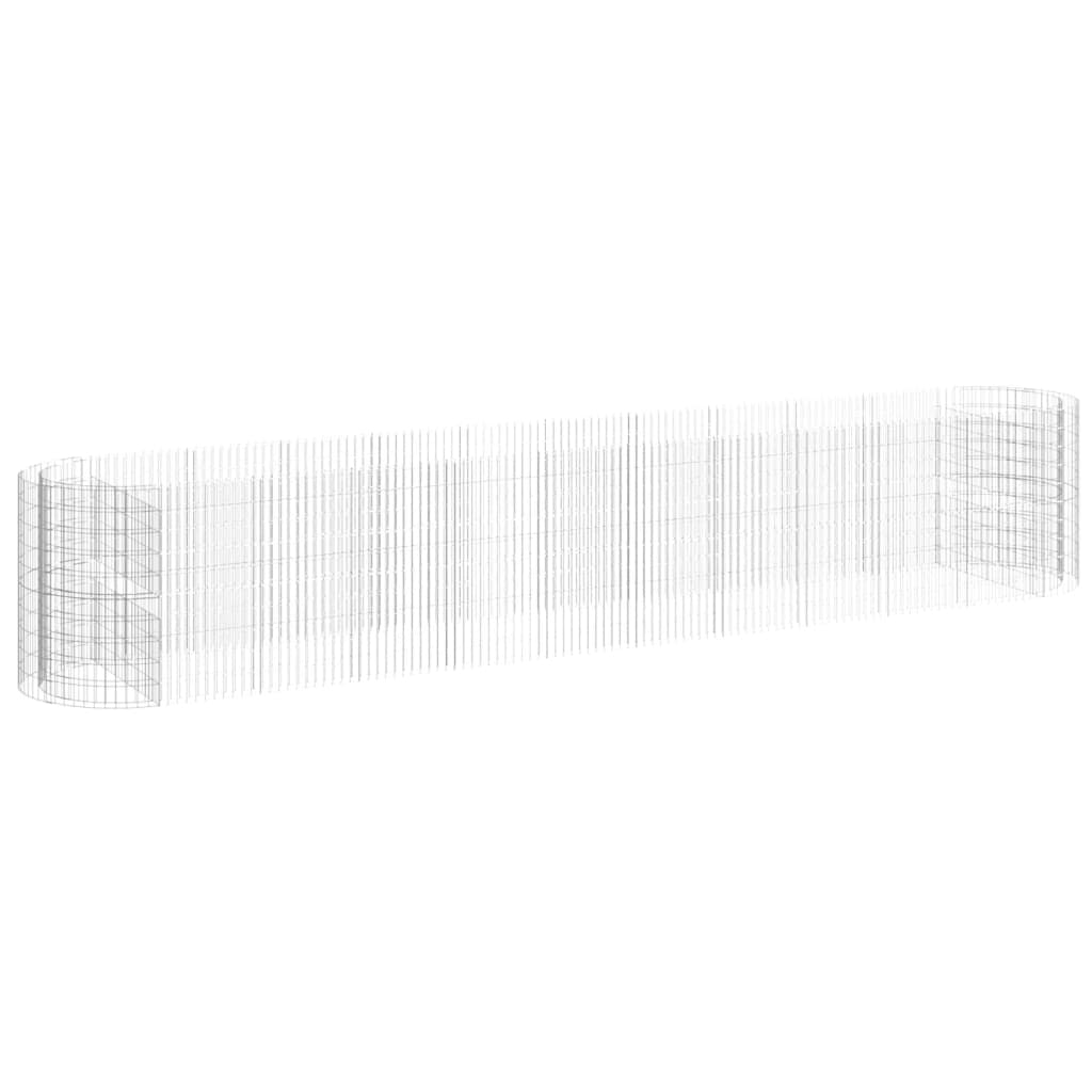vidaXL Podwyższona donica gabionowa galwanizowane żelazo 600x100x100cm
