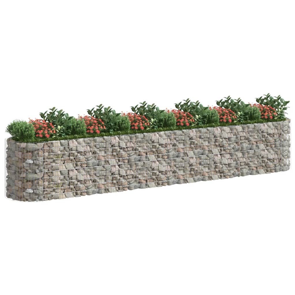 vidaXL Podwyższona donica gabionowa galwanizowane żelazo 600x100x100cm