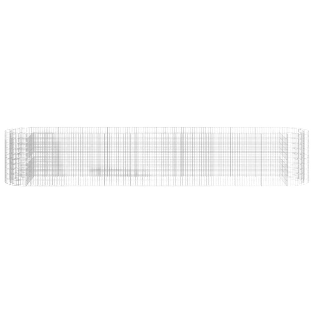 vidaXL Podwyższona donica gabionowa galwanizowane żelazo 600x100x100cm