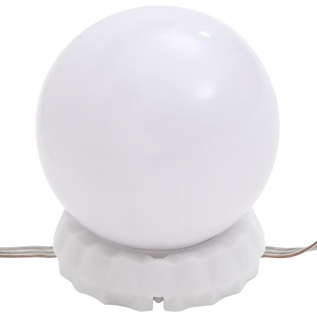 vidaXL Lustro z lampami LED, 60x30 cm, szklane, owalne