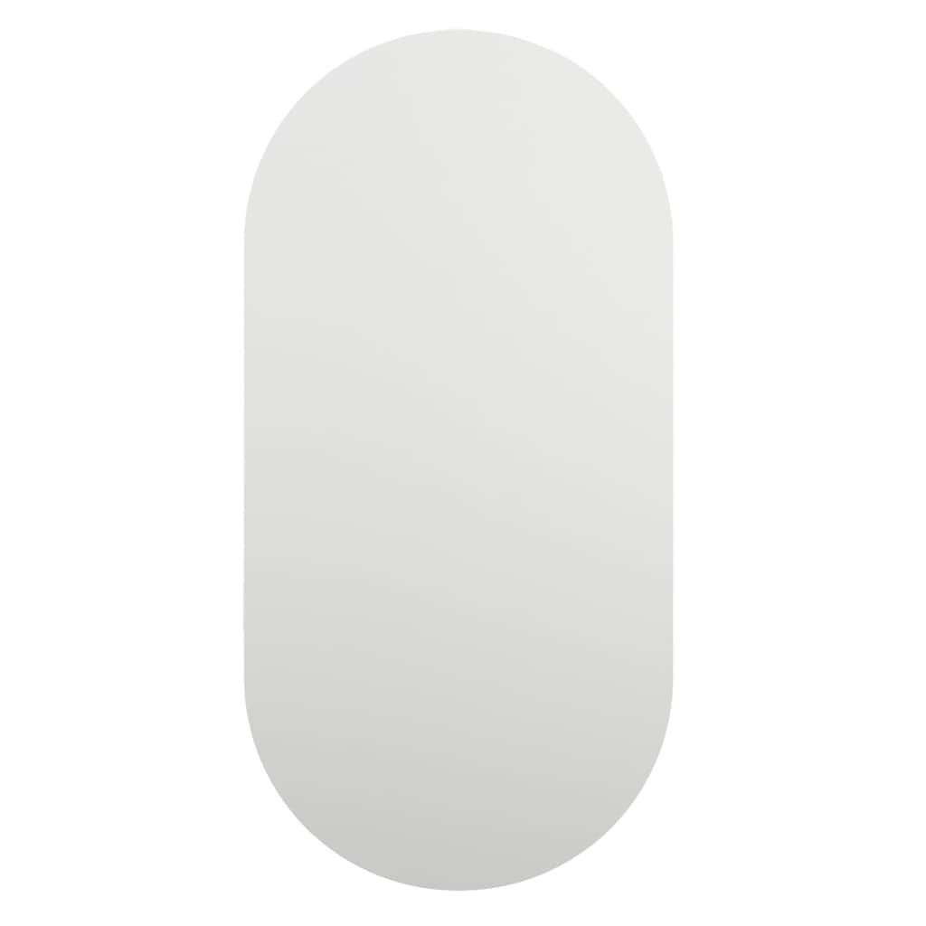 vidaXL Lustro z oświetleniem LED, 80 x 40 cm, szklane, owalne