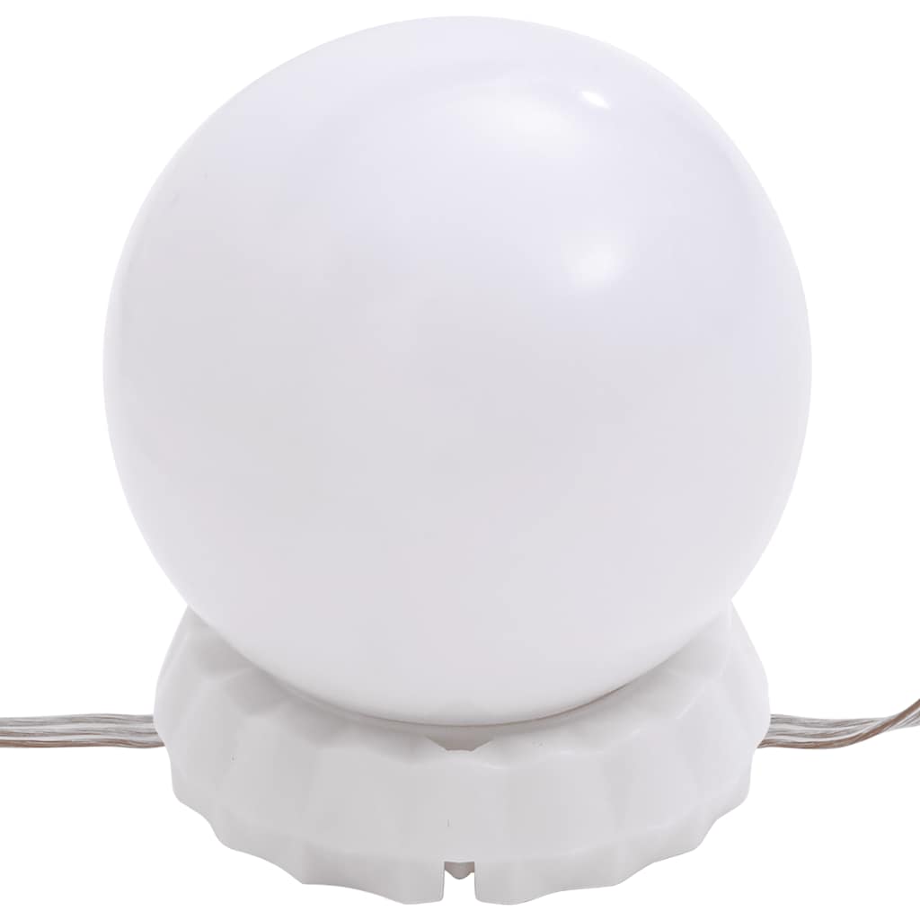 vidaXL Lustro z lampami LED, 70x40 cm, szklane, z łukiem