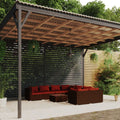 vidaXL 9-cz. zestaw wypoczynkowy do ogrodu, poduszki, rattan PE, brąz