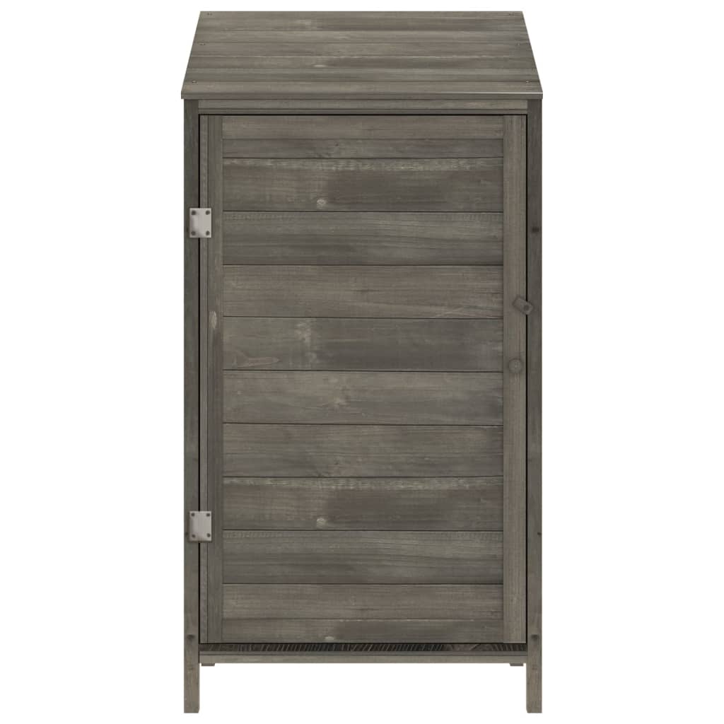 vidaXL Szopa ogrodowa, antracytowa, 55x52x112 cm, lite drewno jodłowe