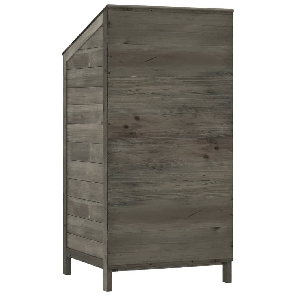 vidaXL Szopa ogrodowa, antracytowa, 55x52x112 cm, lite drewno jodłowe