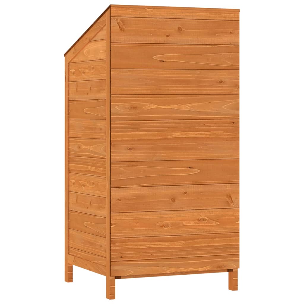 vidaXL Szopa ogrodowa, brązowa, 55x52x112 cm, lite drewno jodłowe