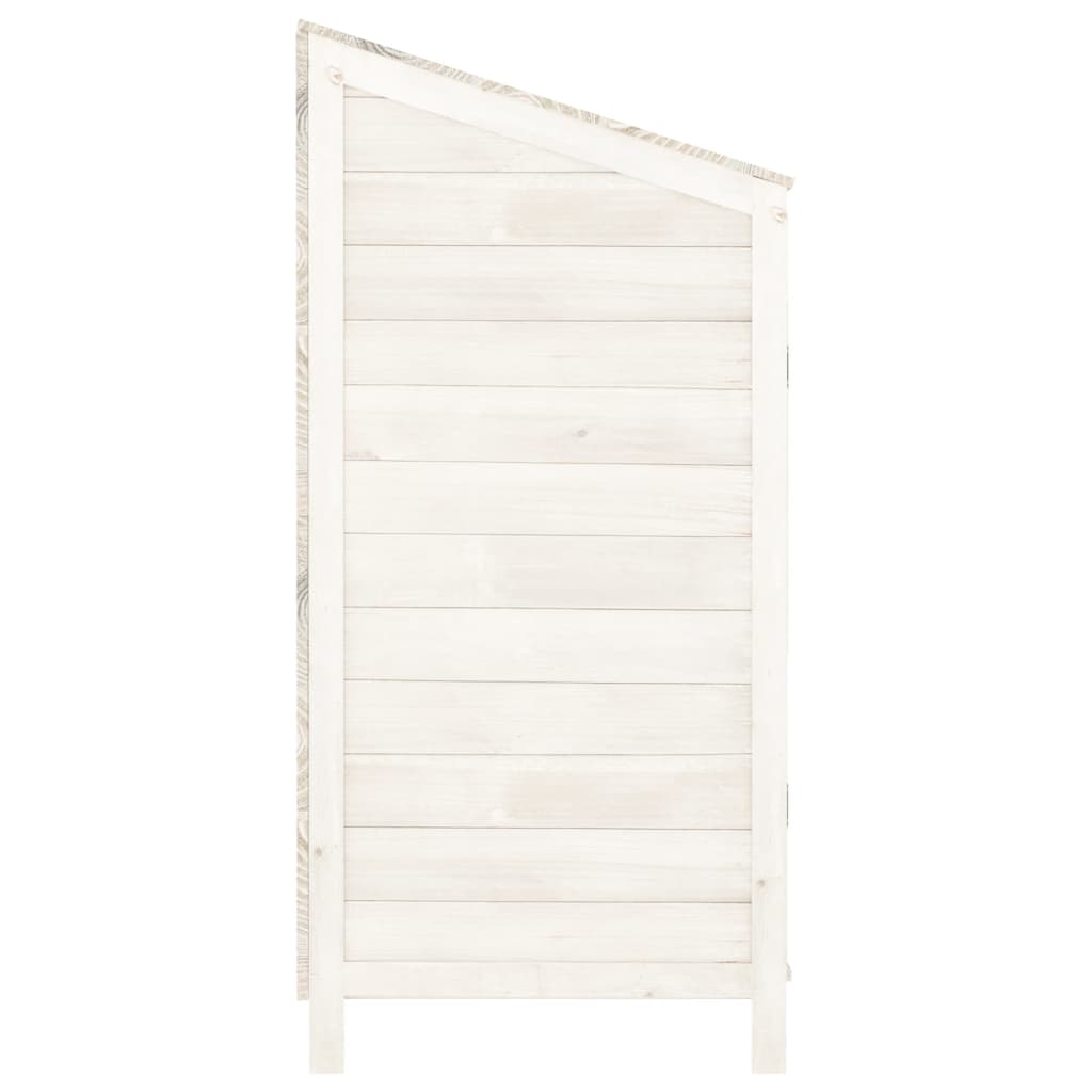 vidaXL Szopa ogrodowa, biała, 102x52x112 cm, lite drewno jodłowe