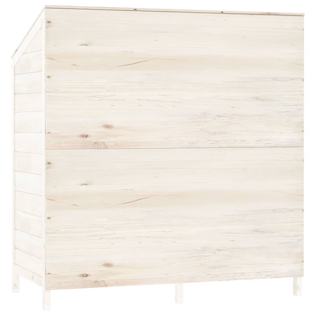 vidaXL Szopa ogrodowa, biała, 102x52x112 cm, lite drewno jodłowe