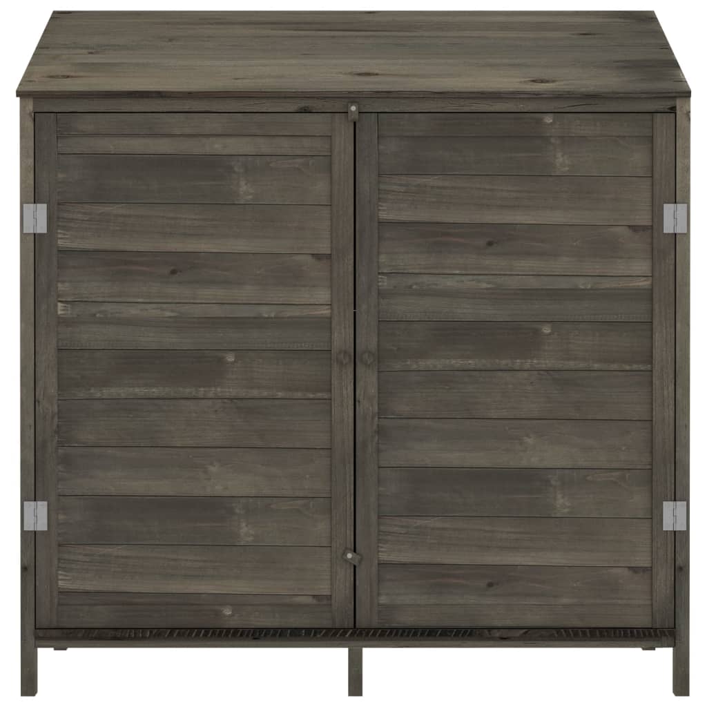 vidaXL Szopa ogrodowa, antracytowa, 102x52x112 cm, lite drewno jodłowe