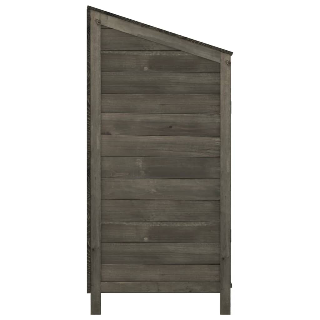 vidaXL Szopa ogrodowa, antracytowa, 102x52x112 cm, lite drewno jodłowe