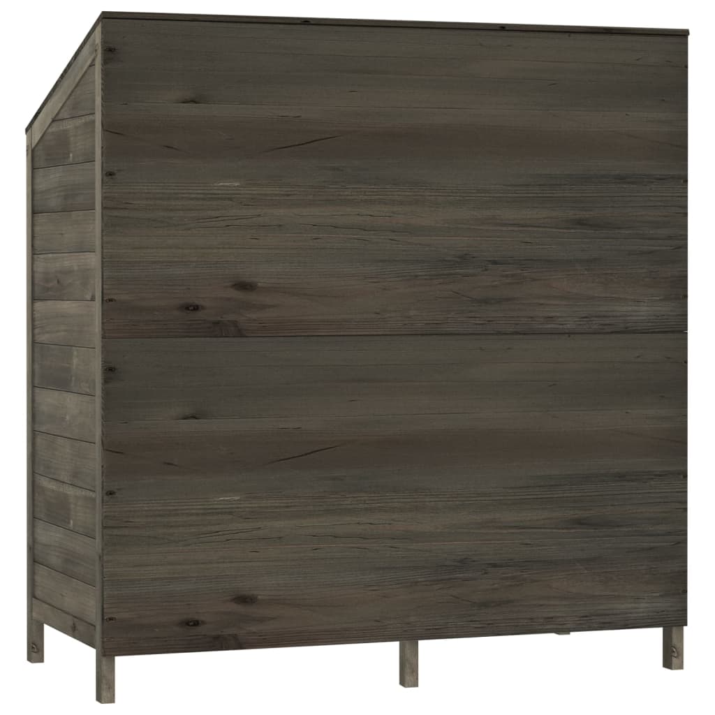 vidaXL Szopa ogrodowa, antracytowa, 102x52x112 cm, lite drewno jodłowe