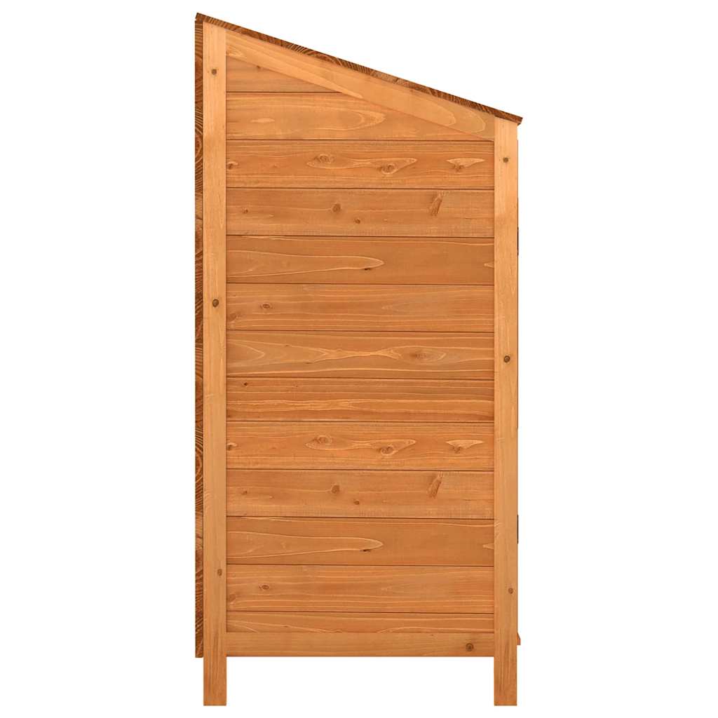 vidaXL Szopa ogrodowa, brązowa, 102x52x112 cm, lite drewno jodłowe