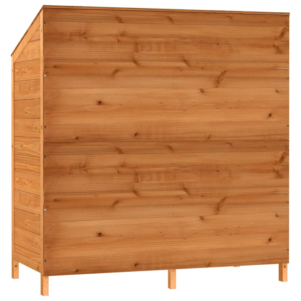 vidaXL Szopa ogrodowa, brązowa, 102x52x112 cm, lite drewno jodłowe