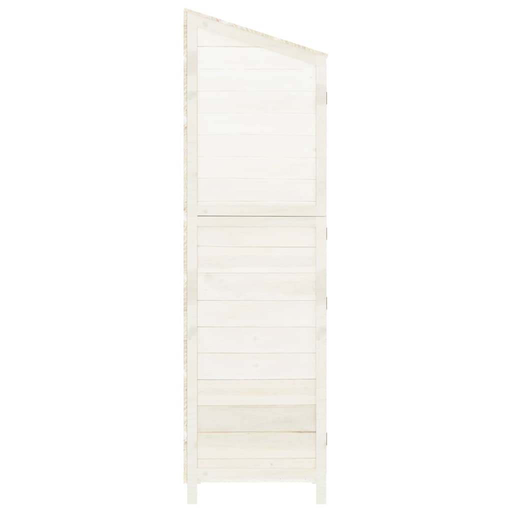 vidaXL Szopa ogrodowa, biała, 55x52x174,5 cm, lite drewno jodłowe