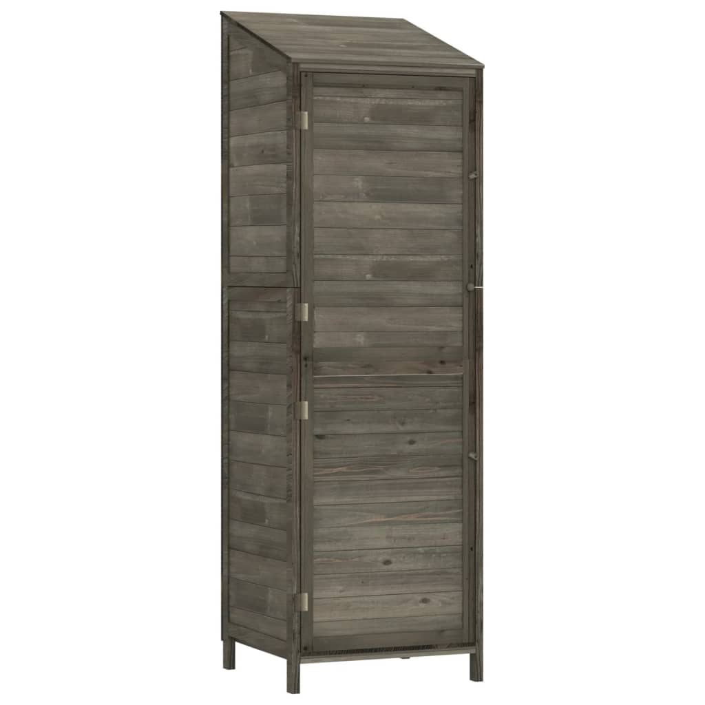 vidaXL Szopa ogrodowa, antracytowa, 55x52x174,5cm, lite drewno jodłowe